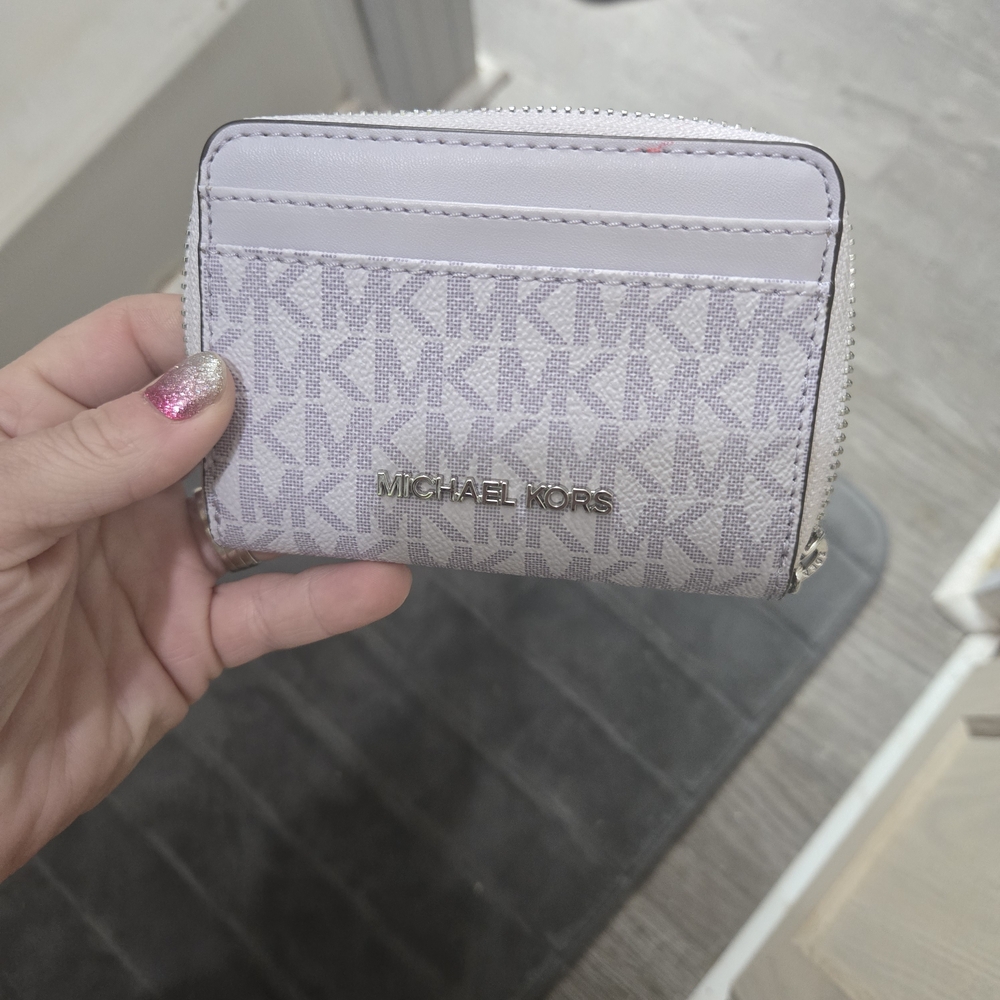 Michael Kors Light Gray Monogram Wallet